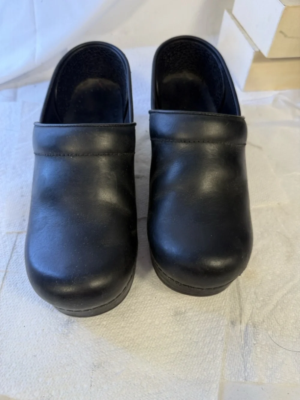 DANSKO BLACK LEATHER PROFESSIONAL CLOGS SIZE EU 38 or 7.5-8 - Picture 15 of 15